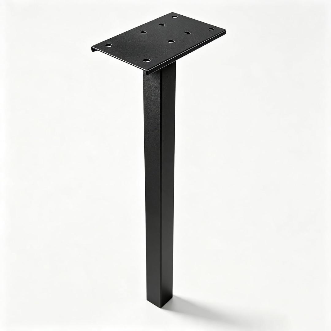 Heavy Duty Galvanized Steel 45" Mailbox Post – 4x4 In-Ground Mount, Rustproof Weatherproof Metal Mail Box Stand, Fits Standard Mailboxes – Black