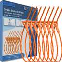 8 Pack 25inch Drain Snake Clog Remover, Drain Hair Remover, Sink Snake Drain Auger Cleaner Tool For Bath Tub, Toilet, Kitchen Sink, Sewer