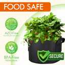 Gardzen 20-Pack 5 Gallon Grow Bags, 300G Thickened Aeration Fabric Pots with Handles, Heavy Duty Plant Bags for Plants