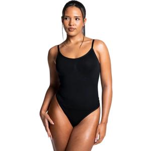 HeyShape - Women's Seamless Tummy Control Shapewear Bodysuit - Sculpting Tank-Style Snatched Waist Thong (3X-Large, Black)