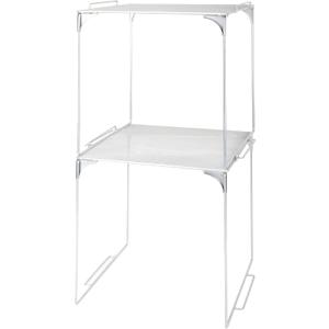 2 Shelves Locker Organizer, Grey, School, Office, Home Use