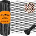 Plastic Wire Mesh Fence Roll, GENNIZZ 35.4IN x 50FT Plastic Chicken Wire Mesh, Balcony Garden Netting Fencing Barrier for Cat Dog (0.9m x 15m)