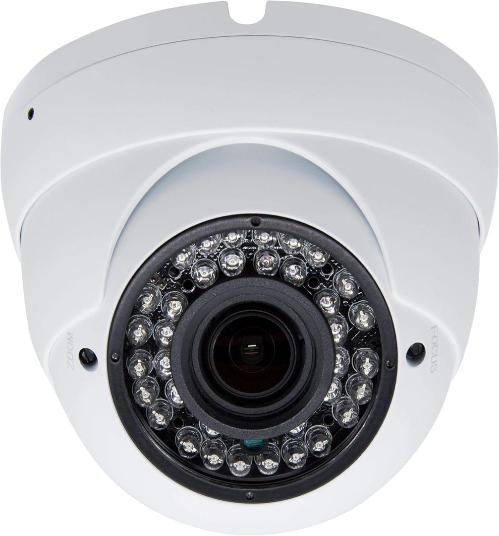5MP 4MP Dome Super Hybrid Security Camera 4in1 TVI/CVI/AHD/960H CCTV Surveillance Security Camera 2.8-12mm Varifocal Lens Waterproof Day&Night Vision Outdoor/Indoor 98ft IR Camera White