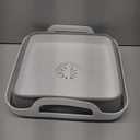 2.4 Gal(9L) Collapsible Dish Basin with Drain Plug, Kitchen Storage Tray Dish Wash Basin, Portable Dish Tub, Foldable Dishpan for Camping,RV,Gray