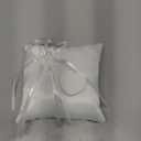 Homoyoyo Satin Bridal Wedding Ring Bearer Pillow, Cushion Bearer with Ribbons, Ring Bearer Cushion for Wedding Party