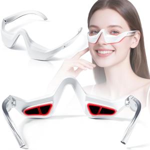 Under Red Light Eyeglass, Eye Red Light for Eye Fatigue, Mitigate Eye Bags, Dark Circles, Suitable for Both Men and Women at Home Or Business Trip