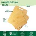 2 x Bamboo Cutting Board Set of 3 with Hanging Holes, Medium