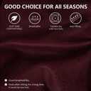 ANARACHON Leather Look Couch Arm Covers Set of 2 Armrest Covers for Sofa Chair Arm Protectors Stretch Armchair Slipcovers with Pockets Washable Spandex Fabric (Medium, Burgundy)