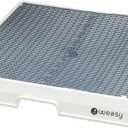 Weasy Indoor Dog Potty Tray for Medium Dogs with Drain Hose | Reusable Dog Toilet | Indoor Potty Training System | Compatible with Weasy Bag - White and Gray - Medium