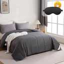 YOUR MOON Luxurious All Season Wool Comforter Twin Size, 100% Natural Australian Wool Filling, Hypoallergenic Comforter Duvet Insert, Noiseless Cotton Shell (Dark Gray)
