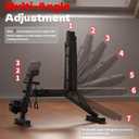 Adjustable Weight Bench, Foldable Incline Decline Flat Workout Bench for Home Gym Full Body Dumbbell Exercise, 660LBS Capacity (Black)