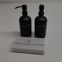 Matte Black Soap Dispenser Set, Kitchen Soap Dispenser Set with Black Stainless Steel Pump, Perfect for Kitchen Decor and Accessories. (Black)