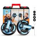 Suction Cups for Glass Lifting: 8" Tile Suction Cup Lifter with Metal Handle and Pump, 400KG Load Capacity Heavy Duty Vacuum Lifter for Lifting Large Tile, Granite, Metal, Windows (2-Pack)