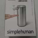 simplehuman 9 oz. Touch-Free Automatic Rechargeable Sensor Pump, Brushed Stainless Steel, New