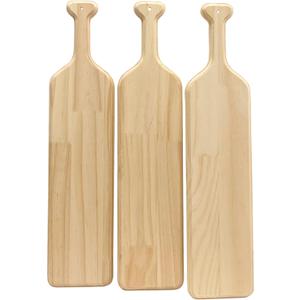 22 Inch 3-Pack Unfinished Wood Paddles Wooden Greek Paddles for Crafts Sorority/Fraternity/DIY Project/Gifts/Wall Decor(Style B Flat Handle)