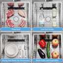2 Pack 304 Stainless Steel Sink Protector Rack, Sink Tray Fits 10.75" x 12.4" Sinks, Center Drain Hole Required, Rust-Resistant Grid for Kitchen Sink Bottom, Drainage Support, Scratch Prevention