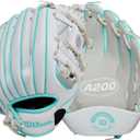 Wilson 2024 A200 EZ Catch 10” T-Ball Glove - Left Hand Throw, Silver/ White/ Teal