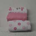 JABMARS Crib Sheets (3 Pack) - Soft Jersey Cotton Fitted Baby Crib Sheets | Cute Bed Sheets & Toddler Bed Mattress | Baby Girl Crib Bedding Set | Pink Zebra