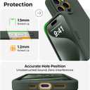 AOTESIER Magnetic for iPhone 15 Pro Case, Upgraded Full Camera Protection | Food Grade Silicone | MagSafe Compatible | Shockproof Protective Phone Case with Anti-Scratch Lining, Alpine Green