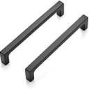 Ravinte 15 Pack Solid 5 Inch Kitchen Square Cabinet Handles Matte Black Pulls Drawer Pulls Kitchen Cabinet Hardware Flat Black Handles missing 1