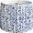 Fabric Pleated Lamp Shades, 14.5" Top x 16" Bottom x 10" High (Spider) Contemporary Lamp Shades for Table Lamps & Bedside Lamps Replacement Drum Lampshade - Assembly is Required