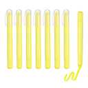 PATIKIL 8Pack Gel Highlighters, Highlighters Pens Wax Crayon Neon Clear View Bright Marker Pen Twist Up Gel Stick Cute Pastel for Home Office Study Journaling Supplies, Bright Yellow