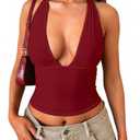 Women's Y2K Mesh Halter Top Sexy V Neck Backless Open Back Leopard Cheetah Print Polka Dot Going Out Tops for Women. Small