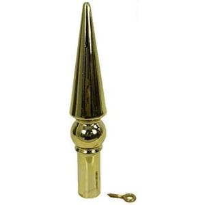 9" Gold Plastic Round Spear for Indoor or Parade Flagpole Finial Topper