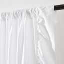 White Ruffle Curtains 72 Inches Long 2 Panels Set for Bedroom Living Room Rod Pocket Light Filtering Romantic Victorian Curtains for Girls Nursery Room Soft Fabric Window Privacy Decor Farmhouse 52x72