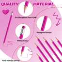 60 PCS Pink Pencils Bulk with Eraser, Pre-Sharpened HB Spring & Easter Pencils for Kids, School Supplies for Writing, Drawing & Easter Art Crafts (Pink)