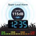 Netzu Digital Alarm Clocks for Bedrooms, Loud Alarm Clock with Dual Alarms, Bold Digits, 5 Dimmers, 4 Volumes, Snooze, Bedside Clock for Deep Sleepers Kids Teens Seniors, Plug in Clock, Easy to Set