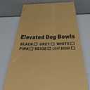 Elevated Dog Bowls for Medium Size Dogs, Non-Slip Dog Feeder with 1*Stainless Steel Dishes & 1*Slow Feeder Bowl, 5 Heights Adjustable Raised Bowls to 3.15-8.66-9.84-11.02-12.2 (Beige)