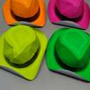 Super Z Outlet 12 Pack Neon Mafia Style Gangster Fedora Dress Hats Children's Birthday Props Supplies Favors