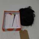 GORGIUS Glueless Wig with Bangs Natural Black Straight Layered Hair Ready-to-Go Synthetic Bang Wigs with Realistic Scalp 24 Inch