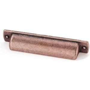 khtumeware 10 Pack Solid Core Kitchen Antique Copper Cabinet Pulls, Luxury Cabinet Handles, Hardware for Doors & Dresser Drawers, 3-3/4 Inch Hole Center, Refined Rustic Collection