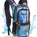 Sojourner Hydration Pack, Hydration Backpack - Water Backpack with 2l Hydration Bladder, Festival Essential - Rave Hydration Pack Hydropack Hydro for Hiking, Running, Biking, Festival Gear (Clear Transparent)