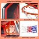 Large Wall Mounted Basketball Hoop, 36"x24" Shatter-Proof Backboard with 18" Rim & Anti-Tear Net, Indoor Outdoor Basketball Hoop for Family Fun with Kids Adults