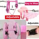 QBLEEV Pet Cole Duck Outside Walking Harness Leash, Adjustable Outdoor Training Traction Rope for Goose Chicken Hen (XS, Green)