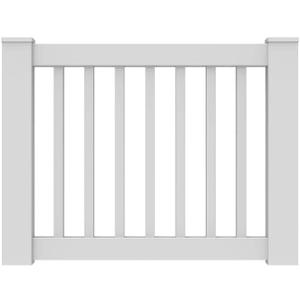 36" Vinyl Gate Kit with Square Balusters, White