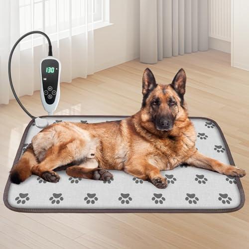 GOLOPET Large Dog Heating Pad 34x21in with Smart Thermostat Switch and Power Line Protection Tube,Obtained MET and UL Dual Certification,Waterproof Pet Heating pad, Suitable for Dogs of All Ages : Pet Supplies