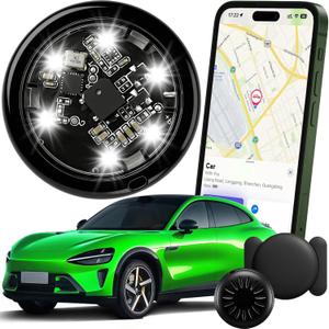 Mini GPS Tracker for Vehicles, 2026 New LED Tracking Device for Vehicles, Hidden Car GPS Tracker Device for Vehicles (iOS), Real-Time Car Tracker Device No Subscription No Monthly Fee for Car, Trucks