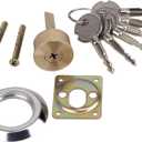 Brass Mortise Rim Cylinder Door Night Latch Lock Cross Shaped Nightlatch 6 Keys