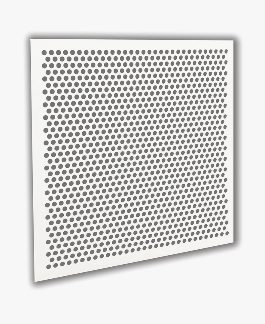2'x2' White Plastic Perforated Tile with 1/2" Diameter Holes, 3 Pcs