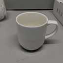 8.5 Oz Stackable Coffee Mugs Set, 4 Pack White Ceramic Coffee Cups with Handle, Dishwasher & Microwave Safe, Porcelain Mug Set for Latte, Tea, Cappuccino, Cocoa, Espresso, Milk