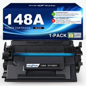 INK E-SALE 148A Toner Cartridge Black (with Chip) Compatible Replacement for HP 148A 148X W1480A W1480X for HP Pro MFP 4101fdw 4101fdn 4001dw 4001dn 4001n Printer (1 Pack)