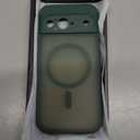 CANSHN Magnetic for Google Pixel 9 Case(6.3 Inch), Upgraded [Full Camera Protection] [Compatible with Magsafe] [Translucent Matte] Shockproof Protective Phone Cover, Deep Green