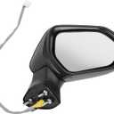 Black Rear View Mirror Set for Toyota Camry 2018 2019 2020 2021 Right Passenger Side Rear View Mirror Replacement TO1320366/TO1321366