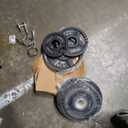 Fitvids 2 Inch Olympic Barbell Weight Plates Set, 255 LB (2.5-45 LB) Barbell Weight Set for Home Gym Strength Training, Double-grip Design