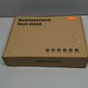 Book Stand for Reading, Adjustable Book Holder with 360 Rotating Bases, Foldable Designs, and Elastic Clips, Multifunctional Display Stand for Recipe, Cookbooks, Magazines, Tablets, Laptops (Dark Wood)