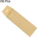 uxcell 100 Pcs Paper Silverware Bags 7.7 x 2.8 Inch Disposable Silverware Sleeves Sealable Oilproof Kraft Paper Bag Utensil Holder for Cutlery Spoon Chopsticks, Brown
